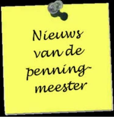 Nieuws van de penningmeester