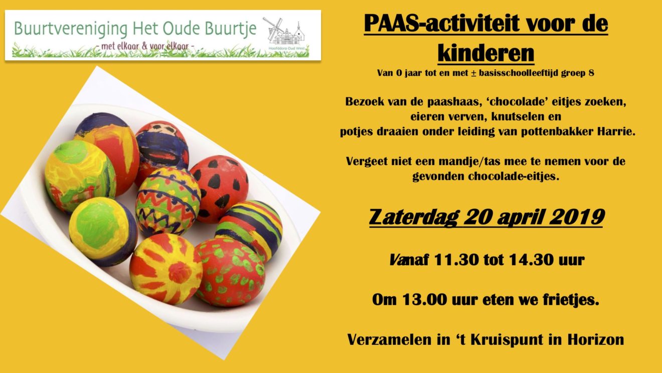 Flyer paasactiviteit 2019