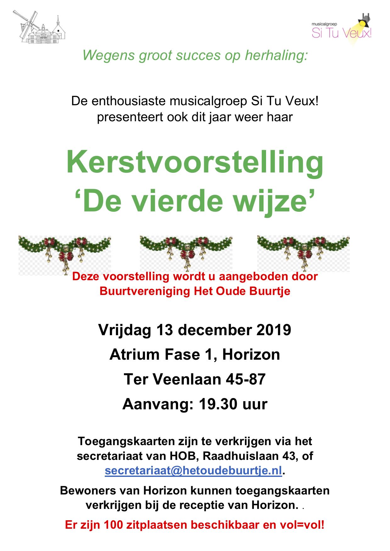 Flyer Kerstvoorstelling STV 2019